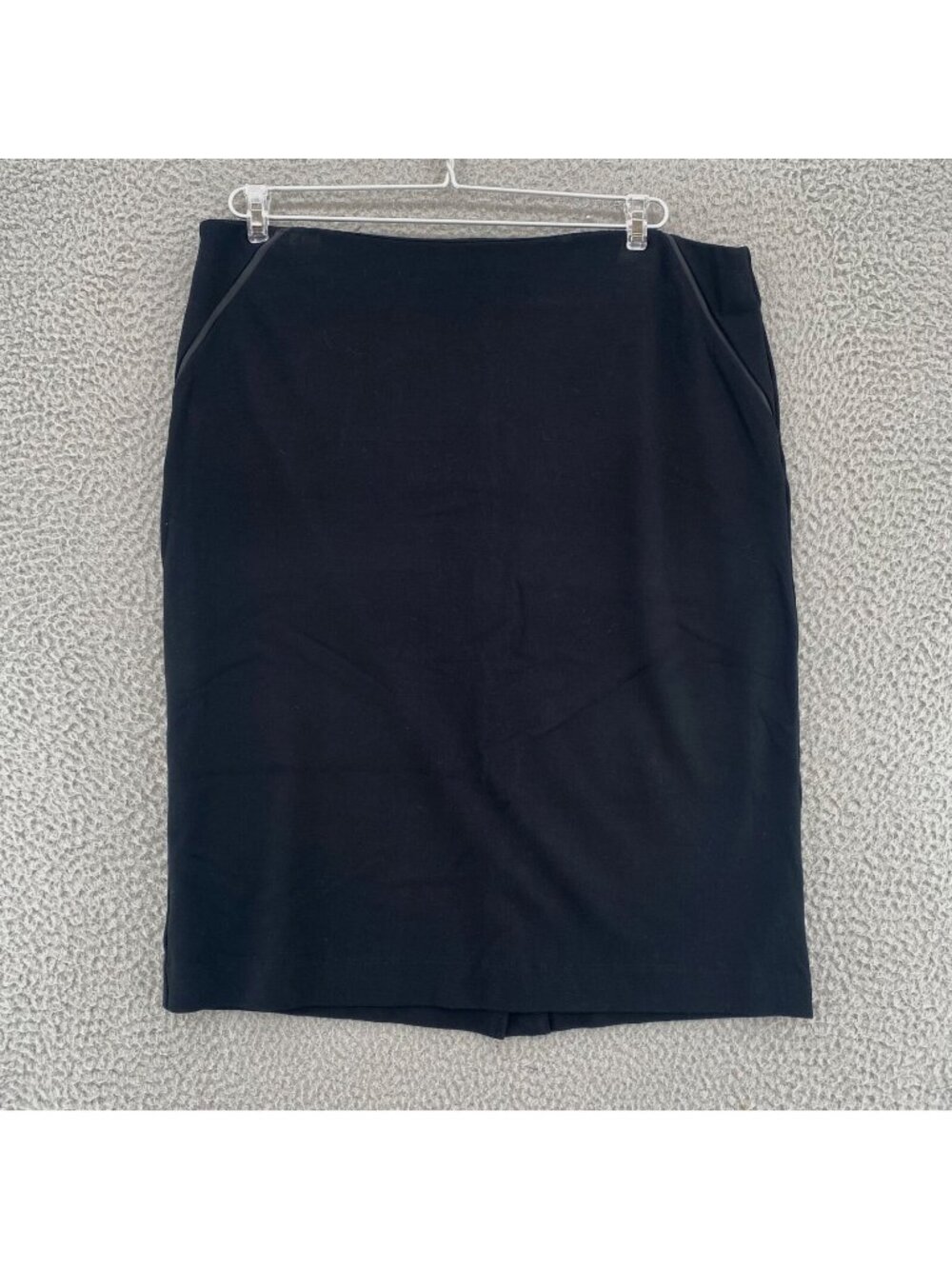 Talbots Skirt Womens 14 Black Knee Length Straight Pencil Stretch Ponte Career